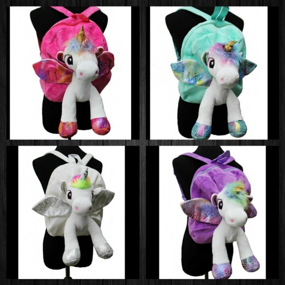 Handbags - Plush Unicorn Backpack Many Colors